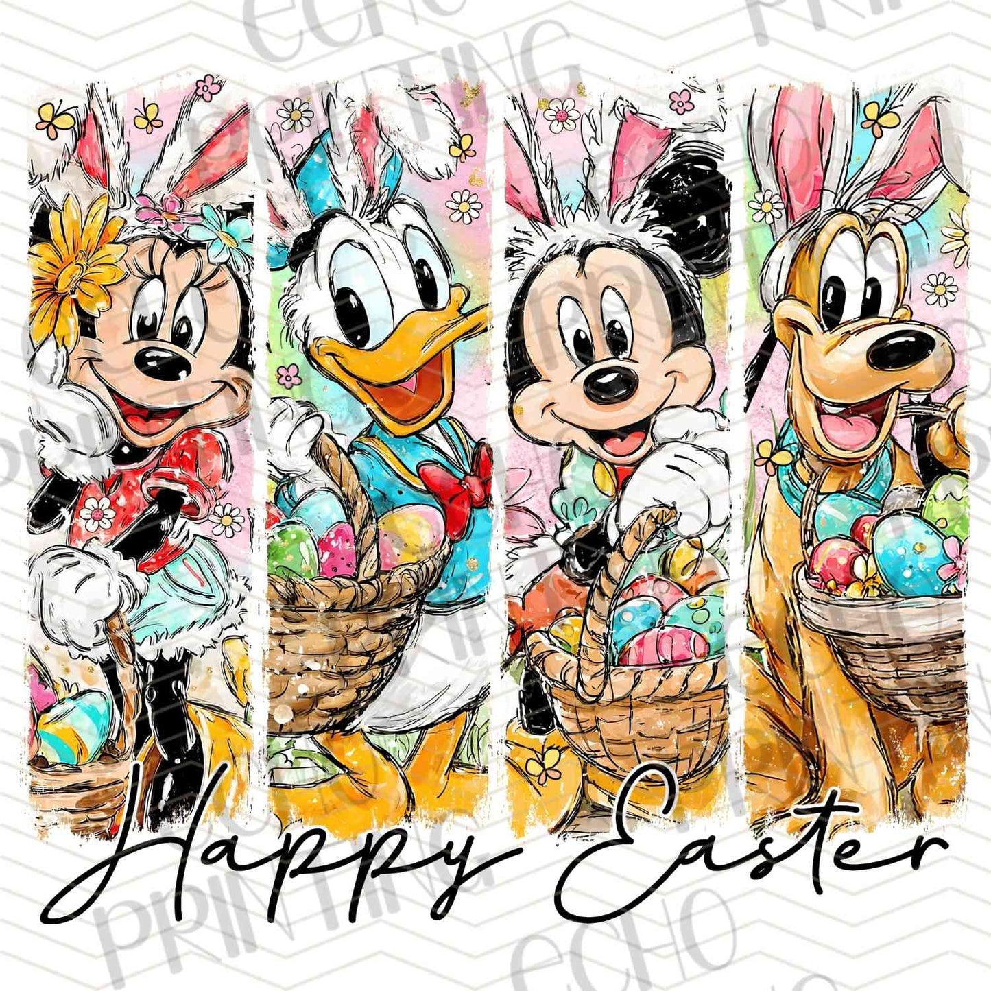 ESTRC 231 - CARTOON MOUSE FRIENDS HAPPY EASTER