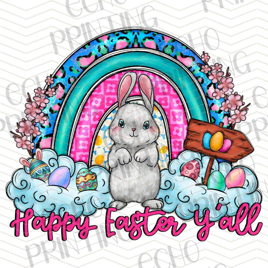 ESTRG 104 - RAINBOW BUNNY HAPPY EASTER