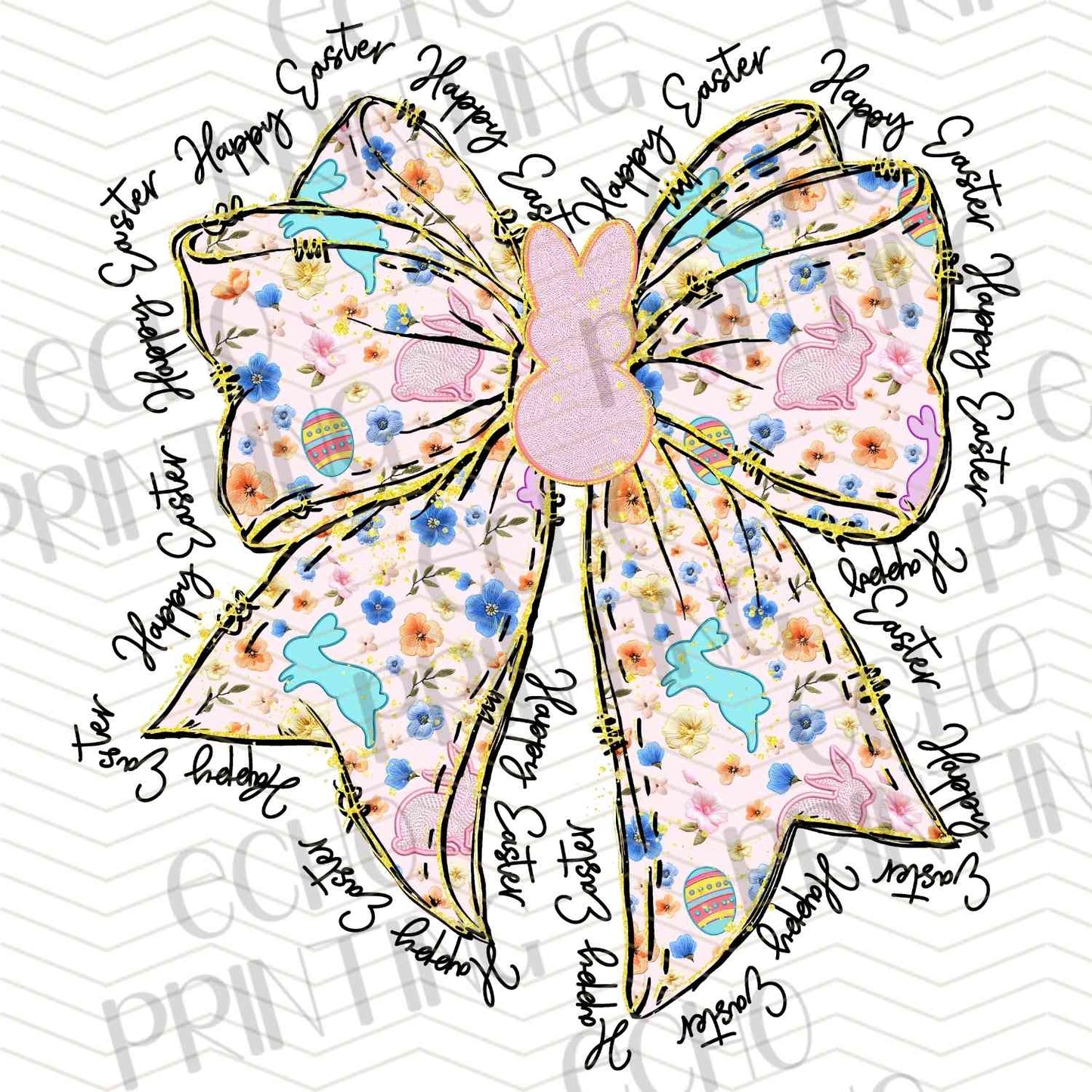 ESTRG 130 - FLORAL EASTER BOW