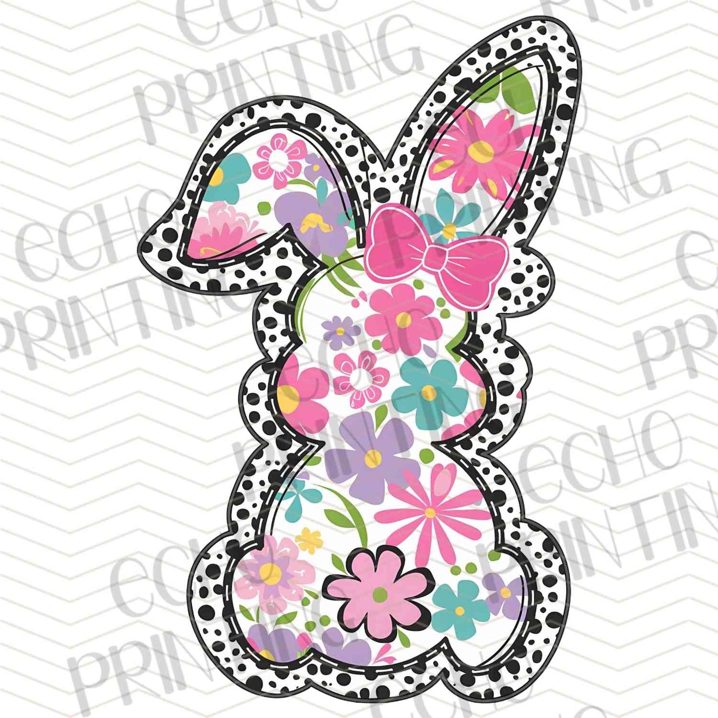 ESTRG 26 - FLORAL BUNNY SILHOUETTE