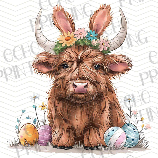 ESTRG 290 – HIGHLAND COW EASTER PORTRAIT