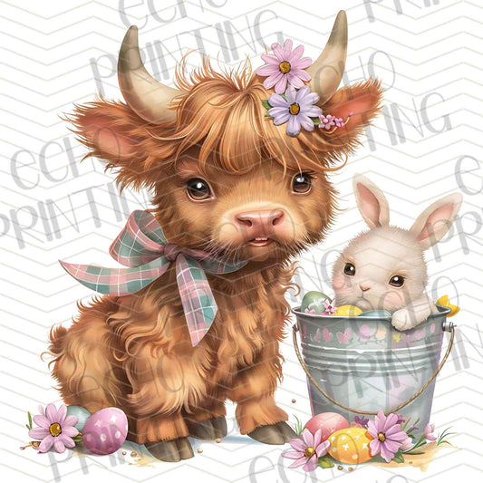 ESTRG 300 – HIGHLAND COW EASTER BASKET