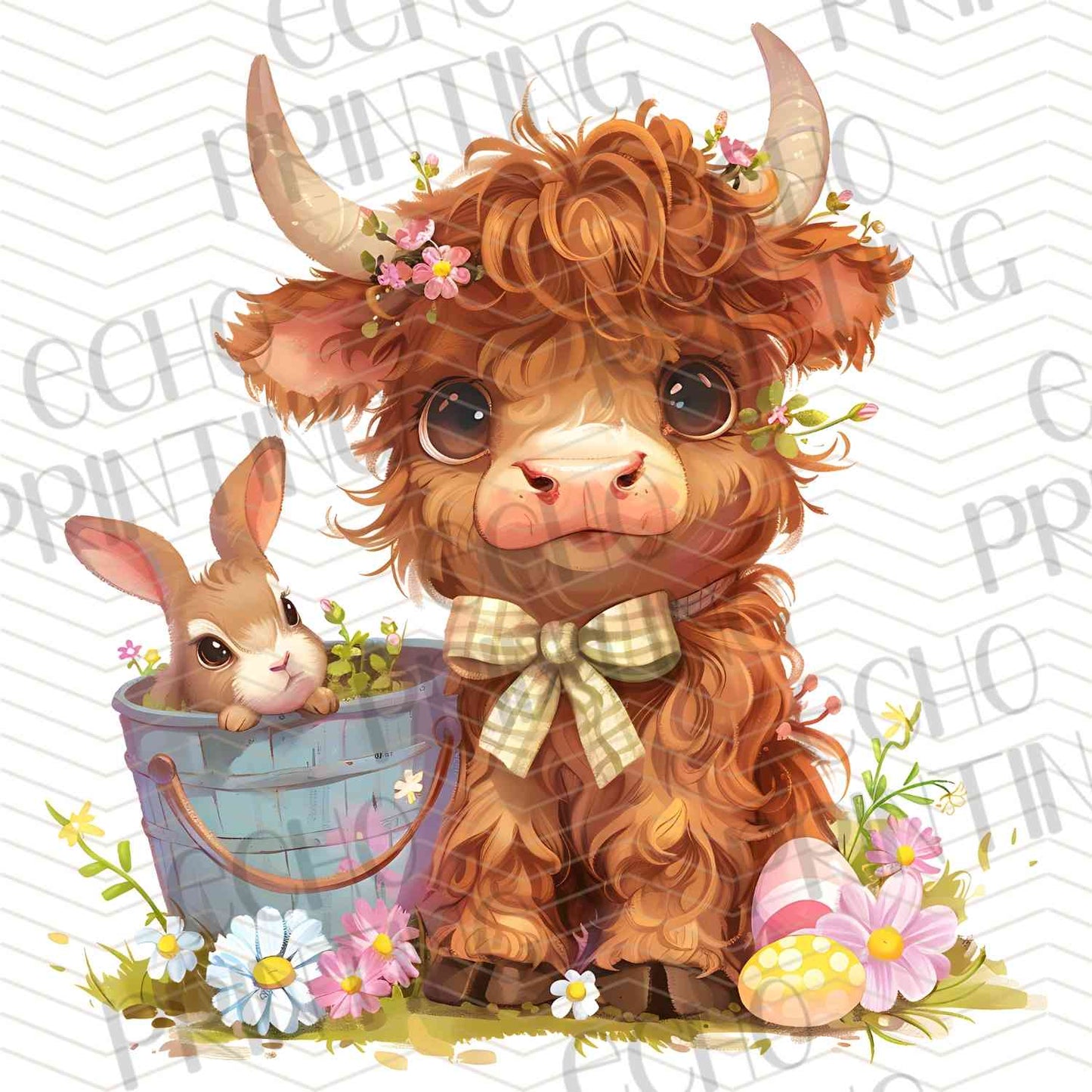 ESTRG 304 – HIGHLAND COW SPRING BUNNY