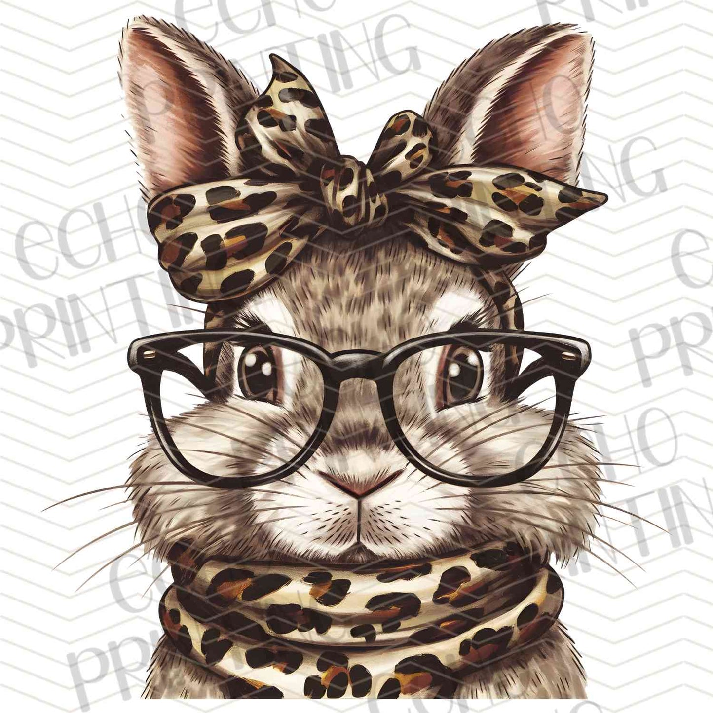 ESTRG 323 – LEOPARD BUNNY WITH GLASSES