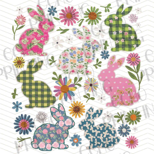 ESTRG 332 – EASTER BUNNY FLORAL COLLAGE