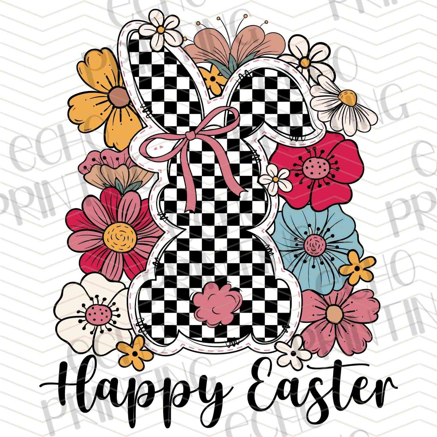 ESTRG 335 – CHECKER BUNNY HAPPY EASTER