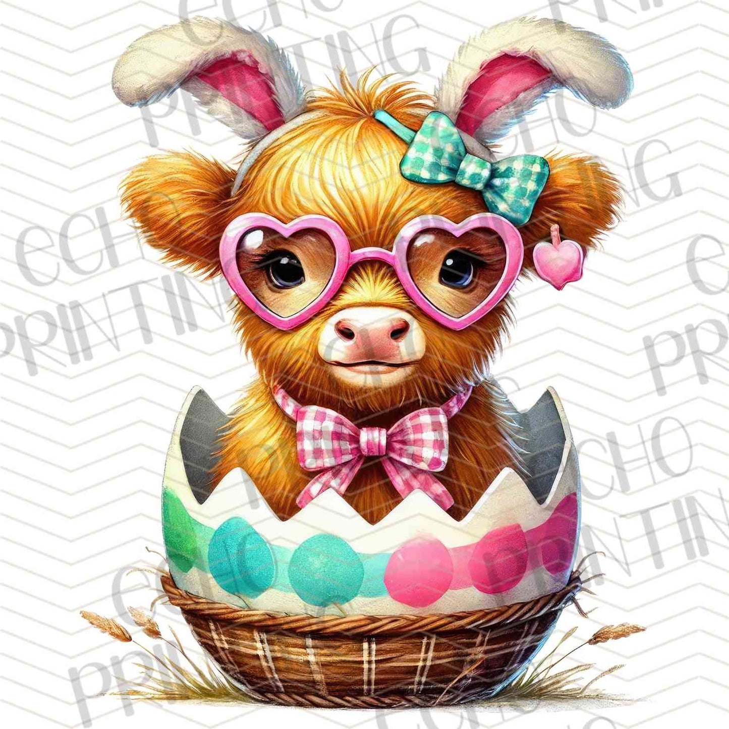 ESTRG 337 – HIGHLAND COW EASTER EGG