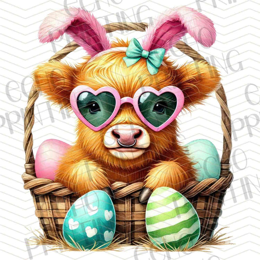 ESTRG 338 – HIGHLAND COW EASTER BASKET