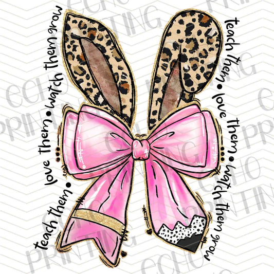 ESTRG 344 – LEOPARD BUNNY BOW