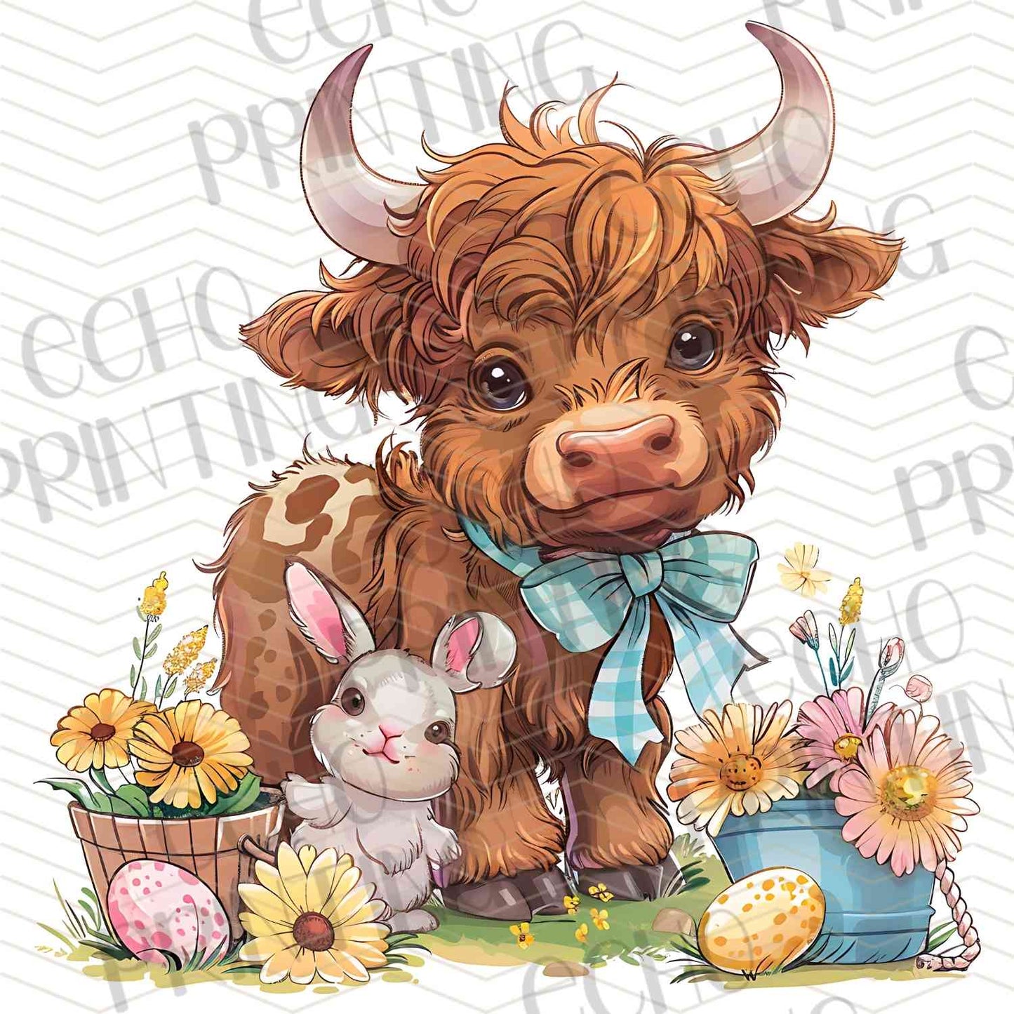 ESTRG 365 – HIGHLAND COW SPRING BUNNY