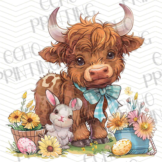 ESTRG 365 – HIGHLAND COW SPRING BUNNY