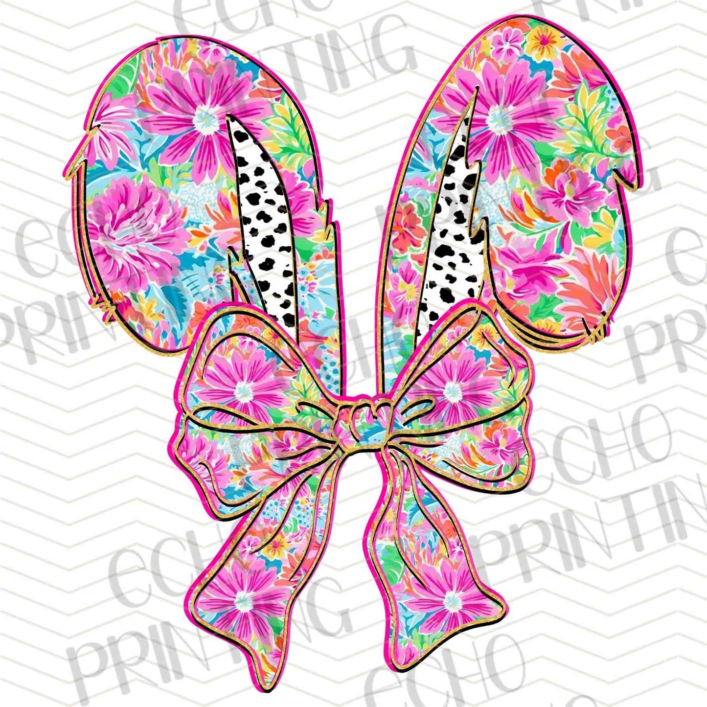 ESTRG 367 – FLORAL BUNNY EARS BOW
