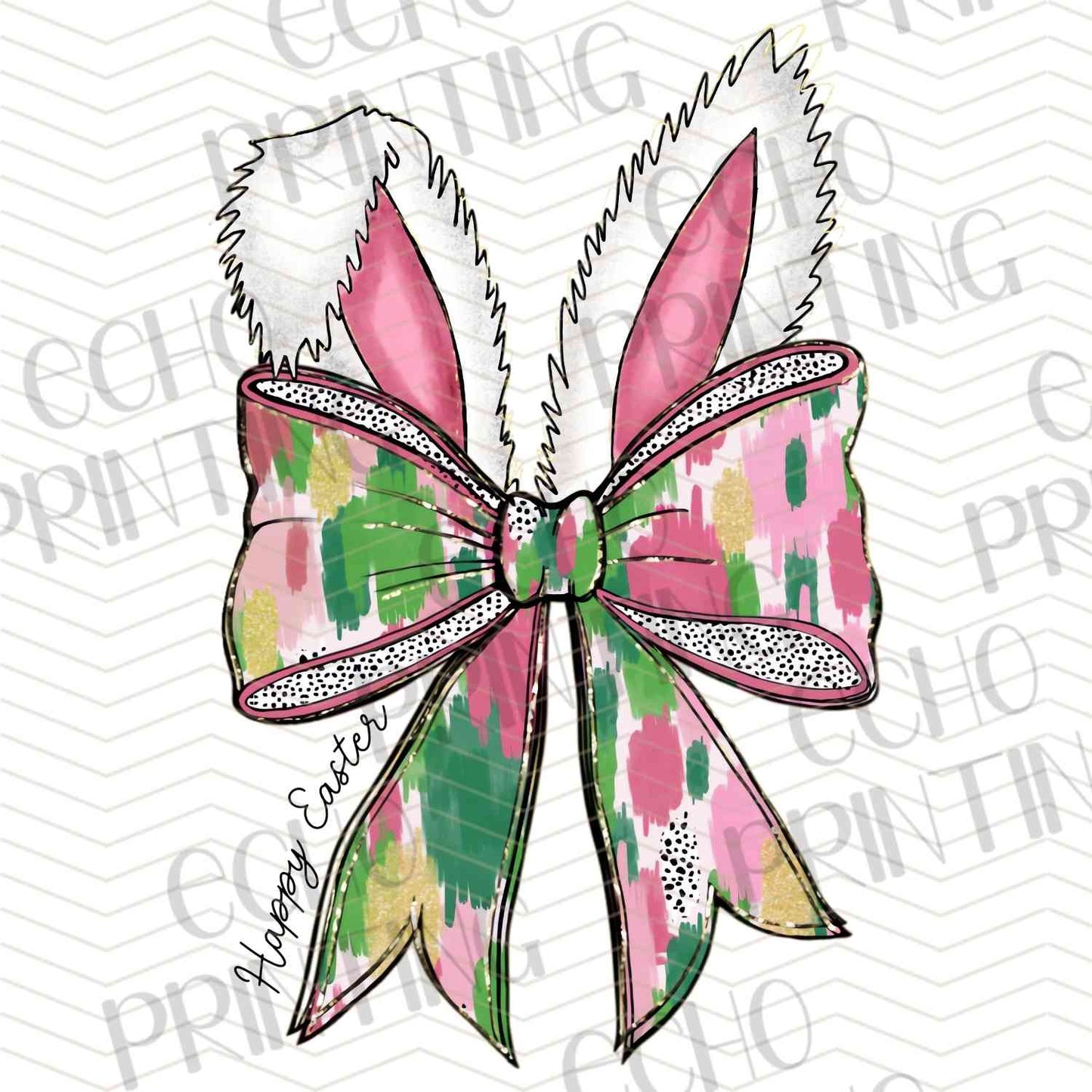 ESTRG 445 – GREEN BUNNY EARS BOW