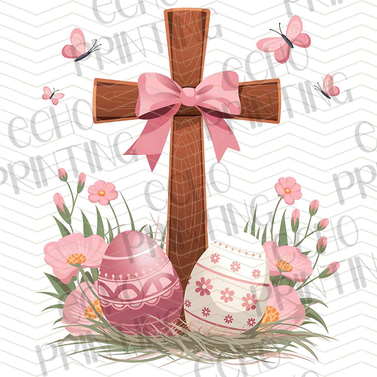 ESTRG 521 – CROSS WITH FLORAL EGGS