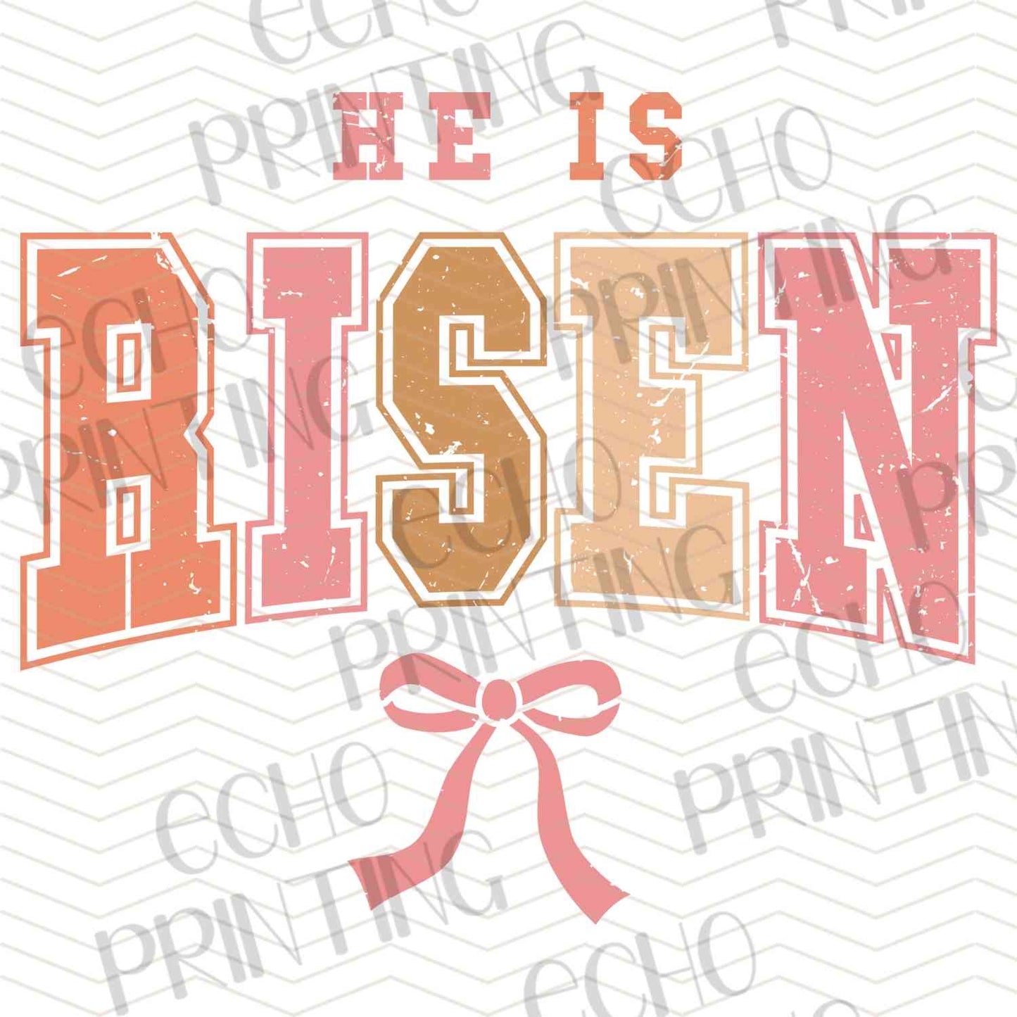 ESTRG 533 – HE IS RISEN ORANGE TEXT
