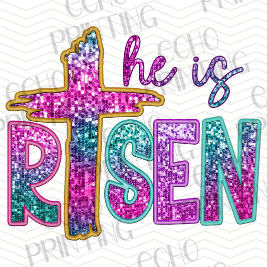 ESTRG 541 – HE IS RISEN COLOR TEXT