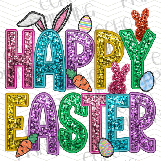 ESTRG 547 – HAPPY EASTER GLITTER TEXT