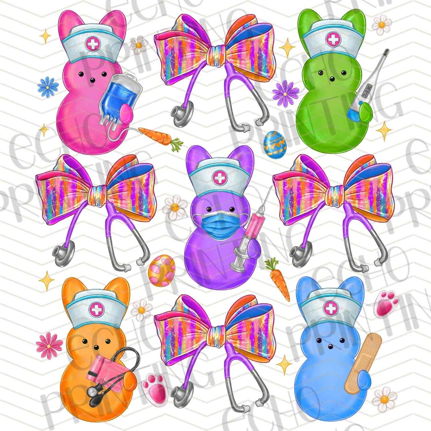 ESTRG 597 - PASTEL BUNNY BOWS