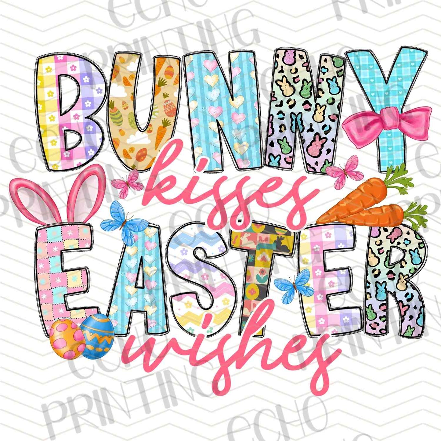 ESTRG 598 - BUNNY KISSES EASTER WISHES