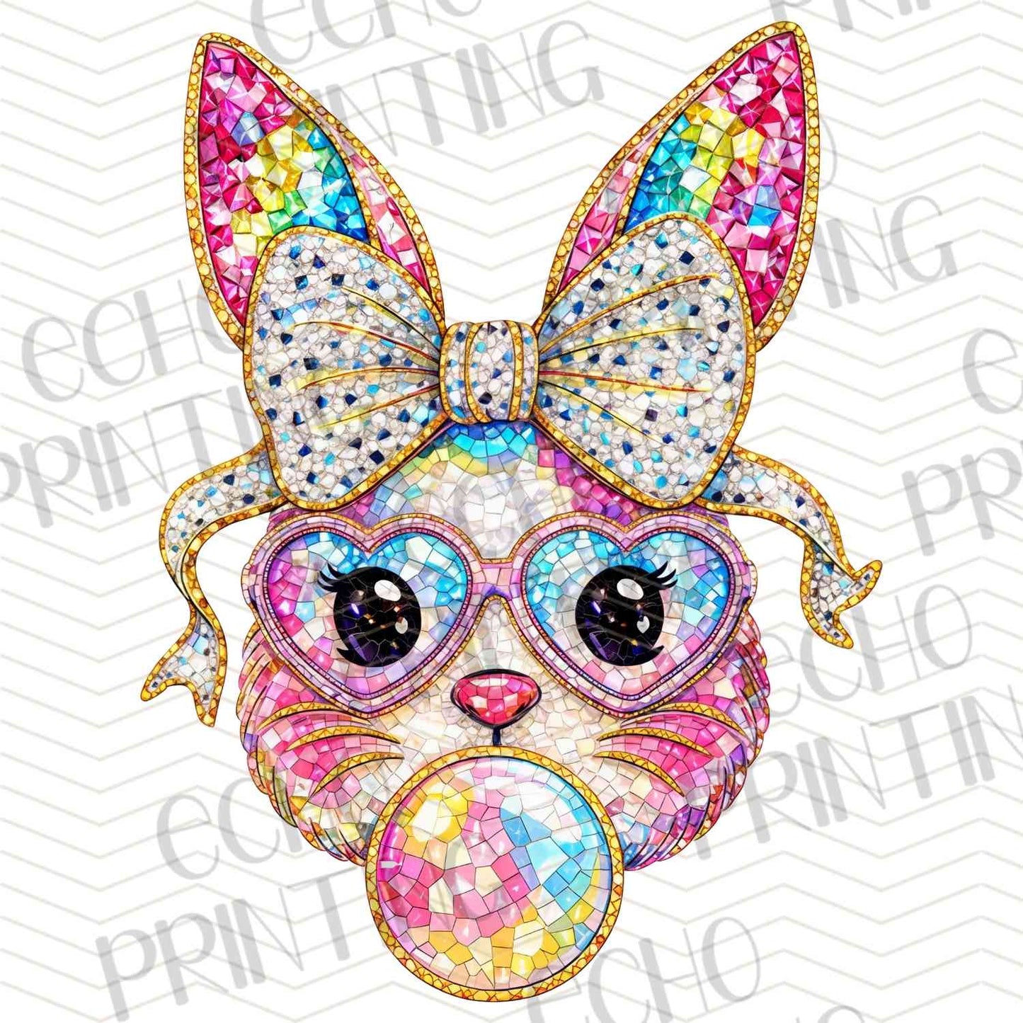 ESTRG 627 - GLASSES BUBBLEGUM BUNNY