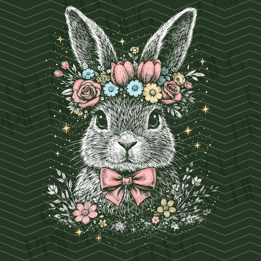 ESTRG 676 - FLORAL BUNNY PORTRAIT