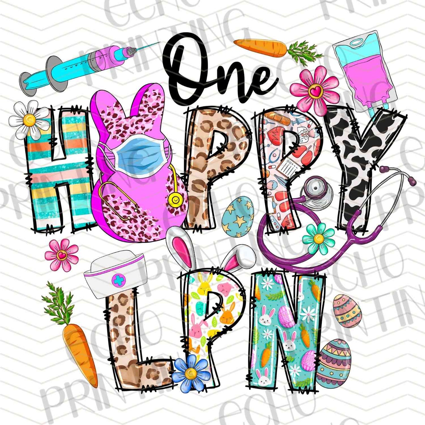 ESTRG 682 - ONE HIPPY CHICK PASTEL