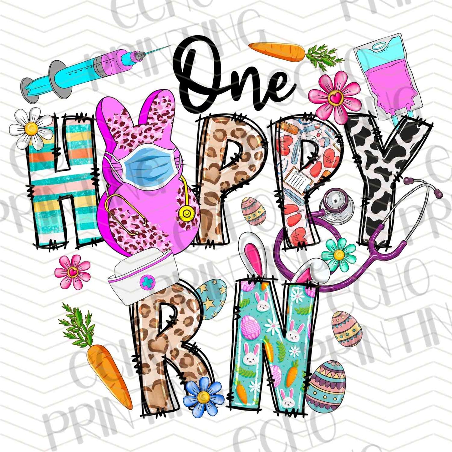 ESTRG 683 - ONE HIPPY CHICK RETRO