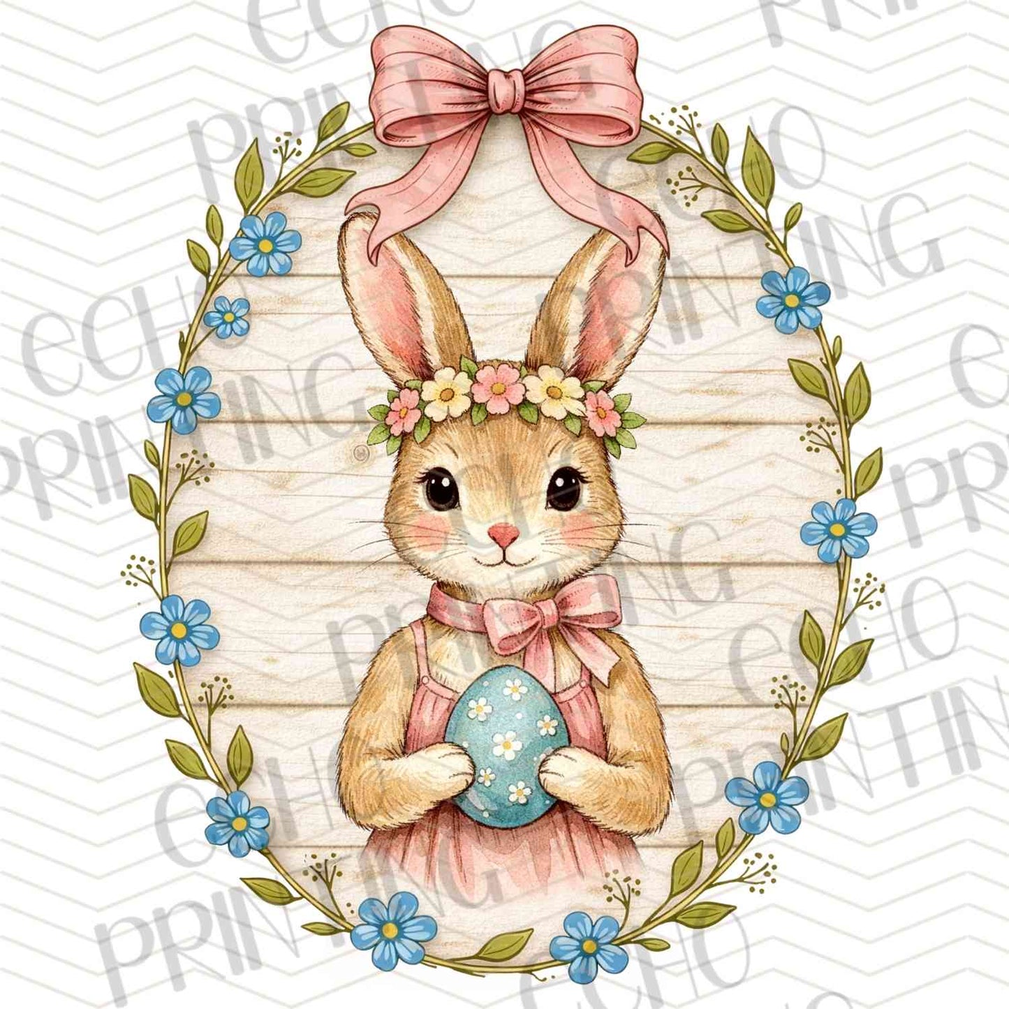 ESTRG 697 - FLORAL BUNNY PORTRAIT