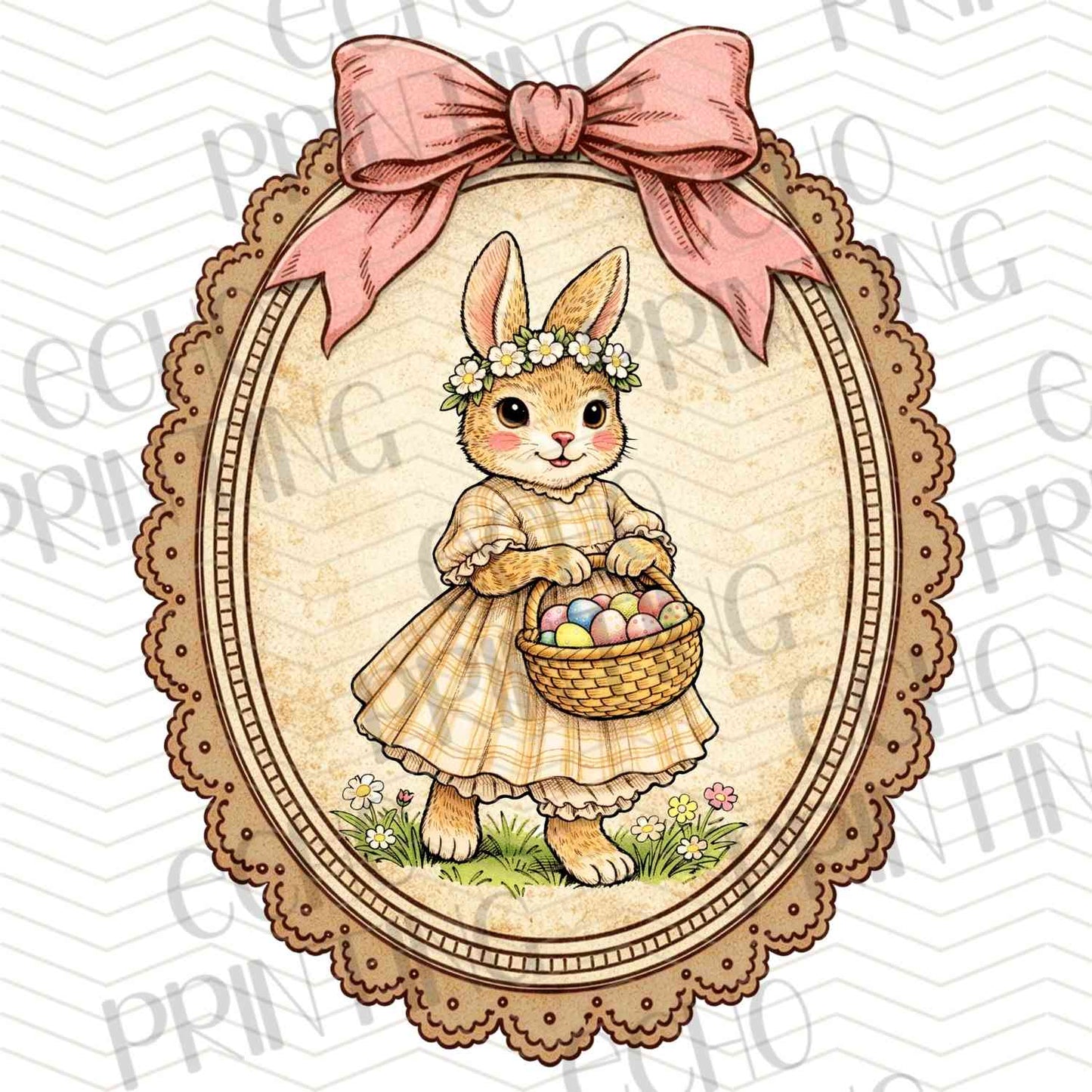 ESTRG 703 - BUNNY WITH EASTER BASKET
