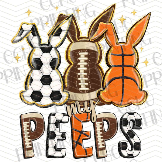 ESTRG 719 - FOOTBALL BUNNY PEEPS