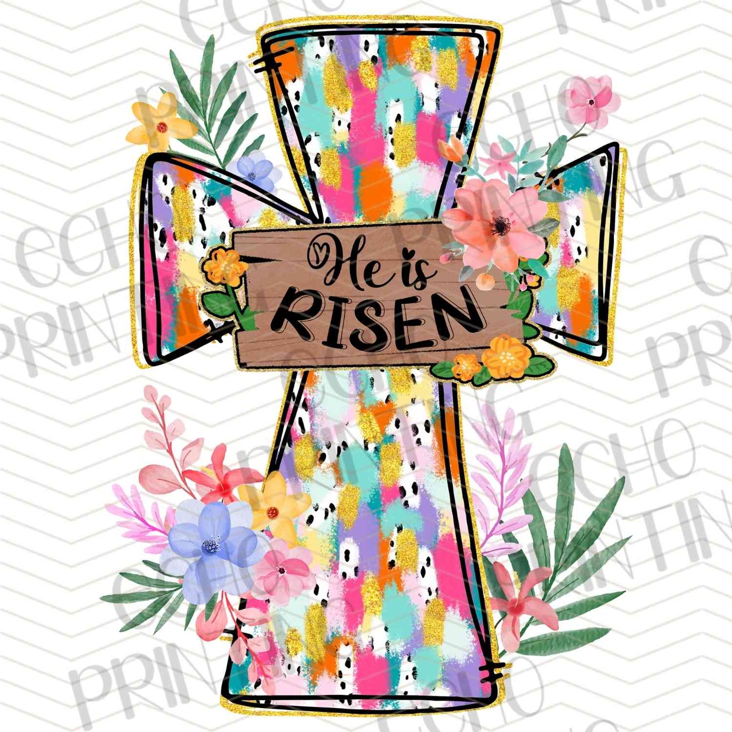 ESTRG 78 - RISEN FLORAL CROSS