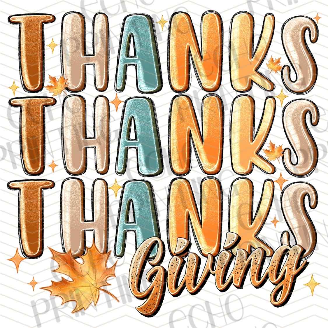 FLTK 1014 - THANKS THANKSGIVING LETTERING