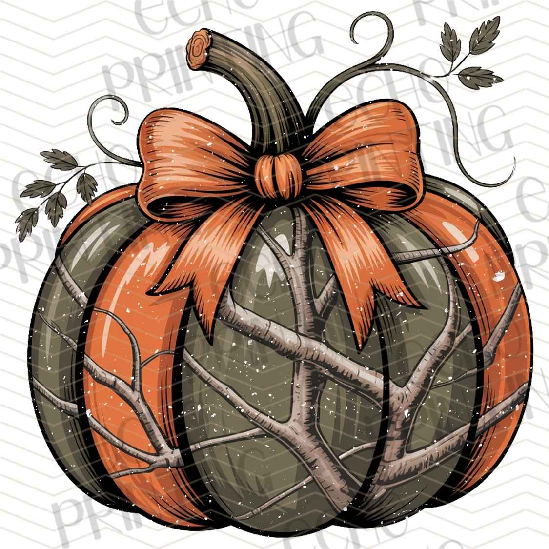FLTK 1061 - AUTUMN LEAF PUMPKIN BOW