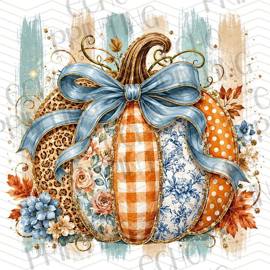 FLTK 1093 - BLUE BOW PUMPKIN STYLE