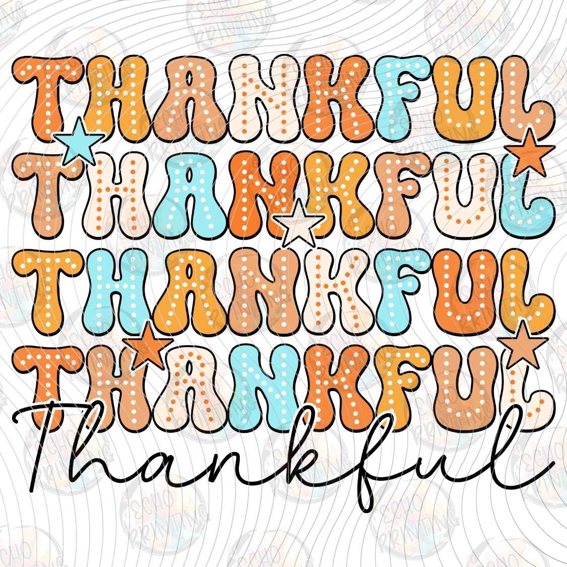 FLTK 1131 - THANKFUL RETRO LETTERING