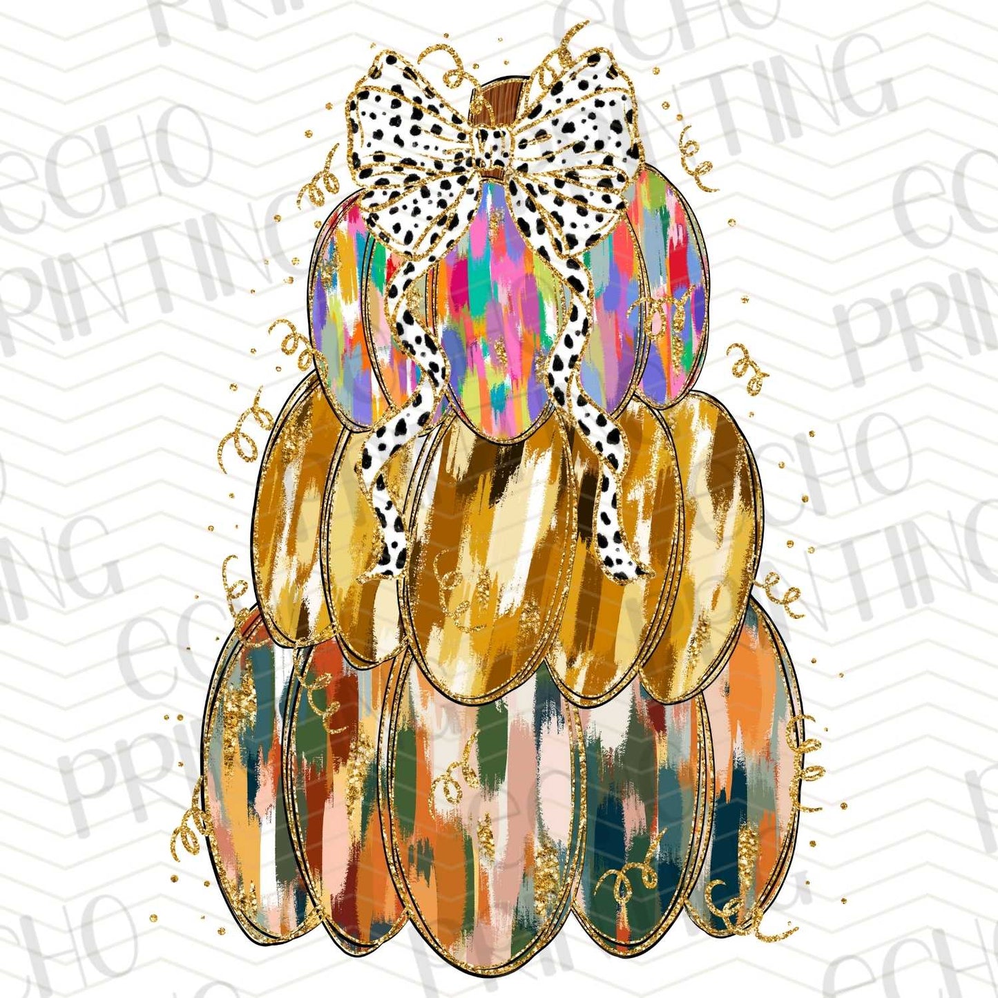 FLTK 116 – STACKED FALL PUMPKINS WATERCOLOR