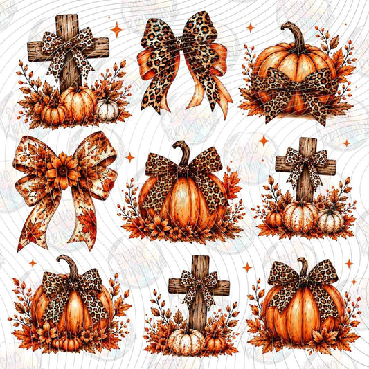 FLTK 1167 - AUTUMN PUMPKIN BOW PATTERN