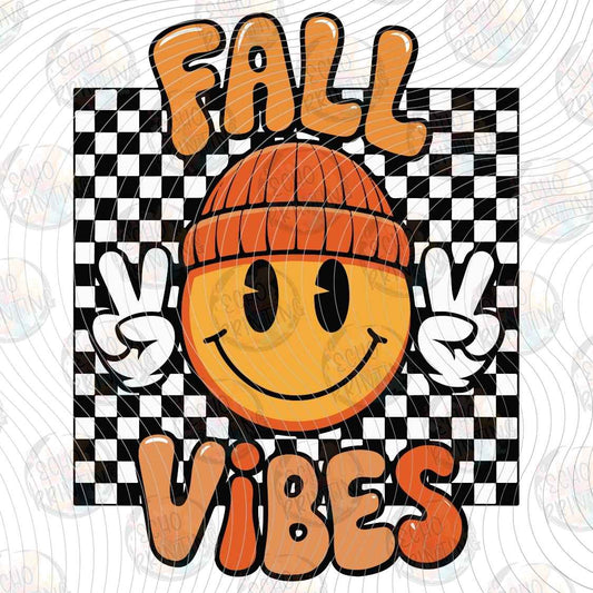 FLTK 1171 - FALL VIBES SMILEY CHECKERBOARD