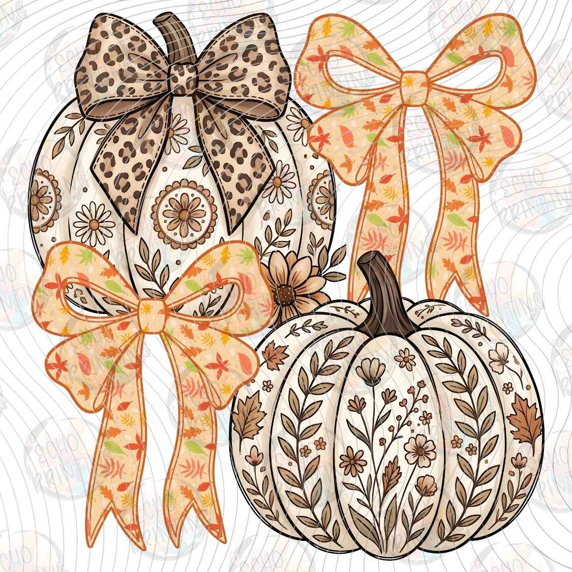 FLTK 1207 - PUMPKIN BOW HARVEST STYLE