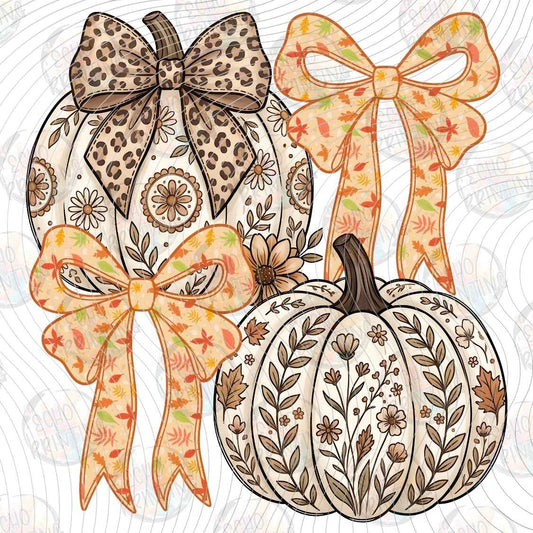 FLTK 1207 - PUMPKIN BOW HARVEST STYLE