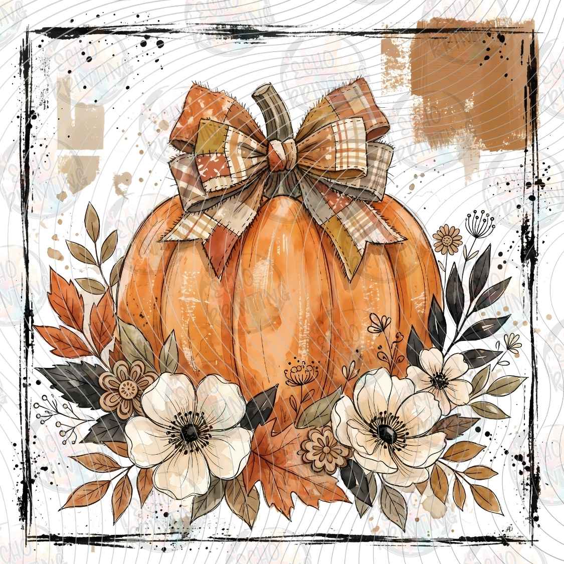 FLTK 1209 - FLORAL PUMPKIN HARVEST STYLE