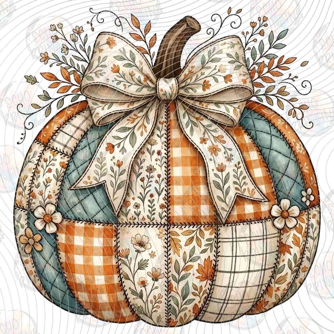 FLTK 1237 - PLAID PUMPKIN AUTUMN BOW