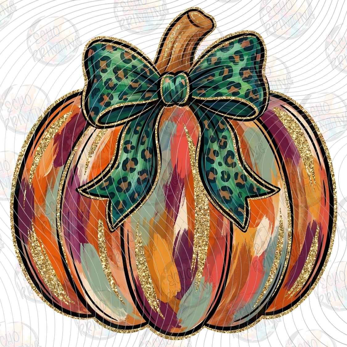 FLTK 1238 - LEOPARD PUMPKIN BOW STYLE