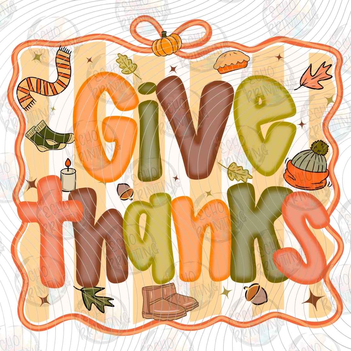 FLTK 1266 - GIVE THANKS RETRO LETTERING