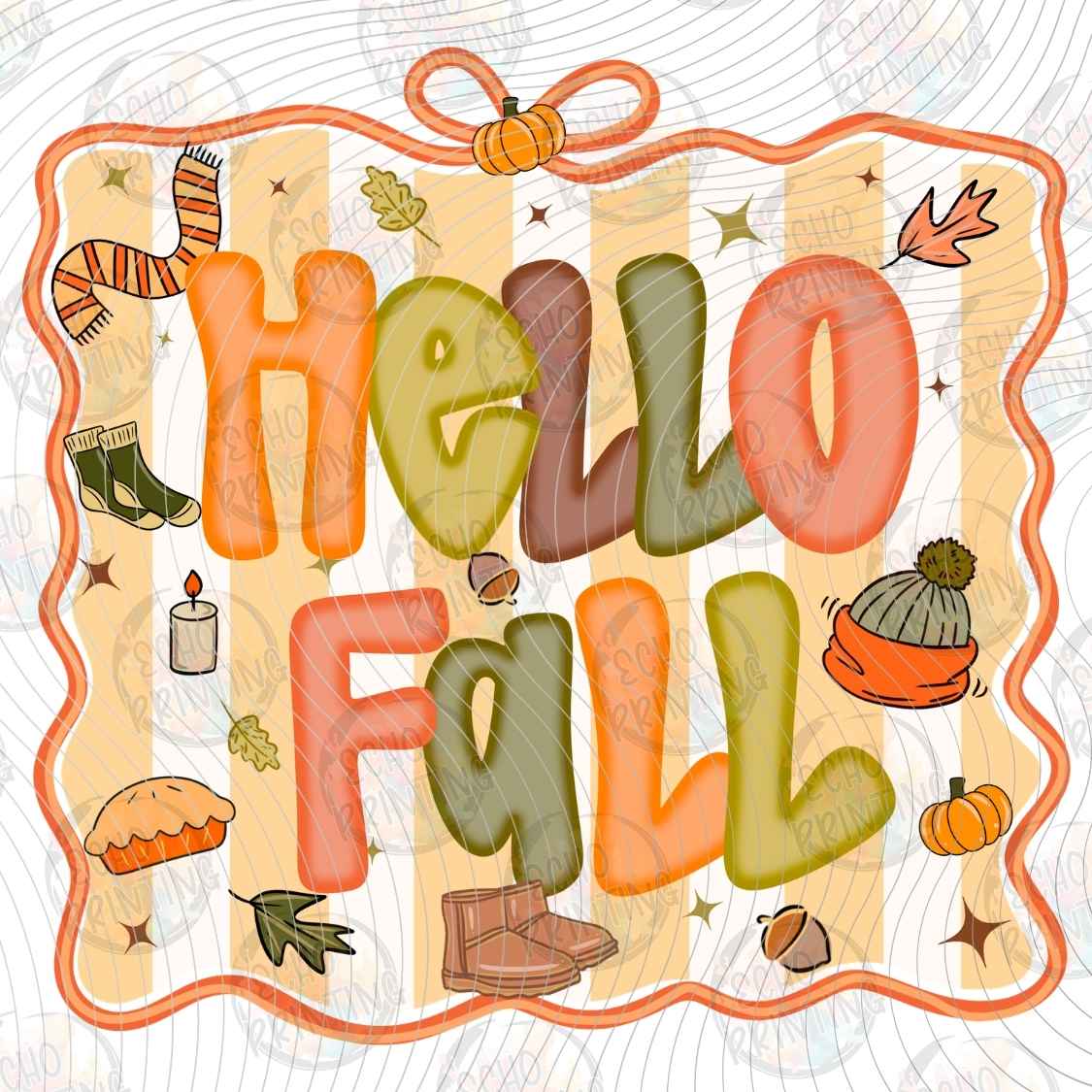 FLTK 1267 - HELLO FALL RETRO LETTERING