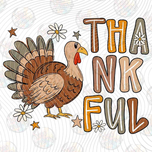 FLTK 1272 - THANKFUL TURKEY RETRO LETTERING
