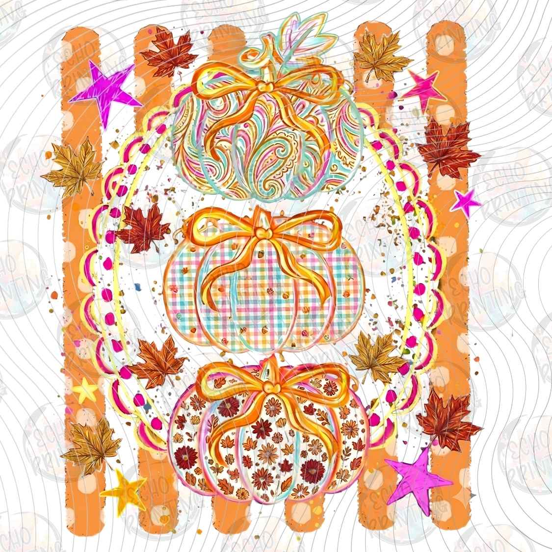FLTK 1309 - FLORAL AUTUMN PUMPKIN FRAME