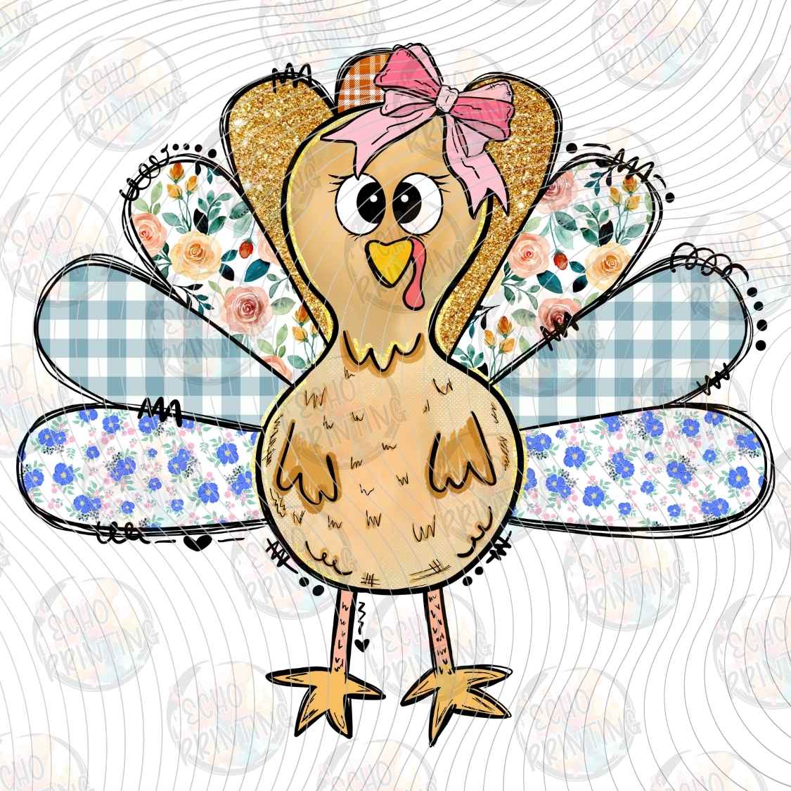 FLTK 1314 - THANKFUL TURKEY PLAID STYLE