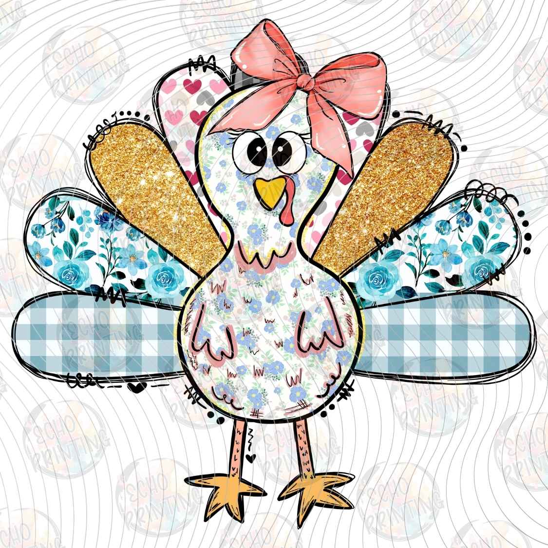 FLTK 1315 - THANKFUL TURKEY PLAID STYLE