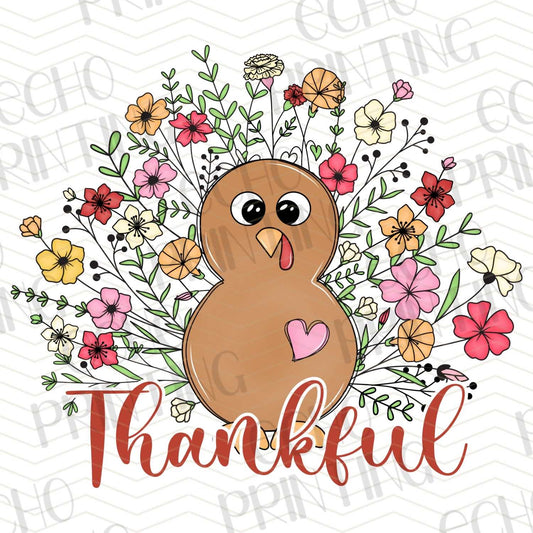 FLTK 133 – THANKFUL TURKEY WITH FLOWERS